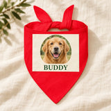 Personalized Pet Bandana — Red
