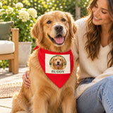 Personalized Pet Bandana — Red