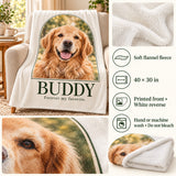 Custom Pet Photo Fleece Blanket — 40 × 30 in