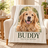 Custom Pet Photo Fleece Blanket — 40 × 30 in