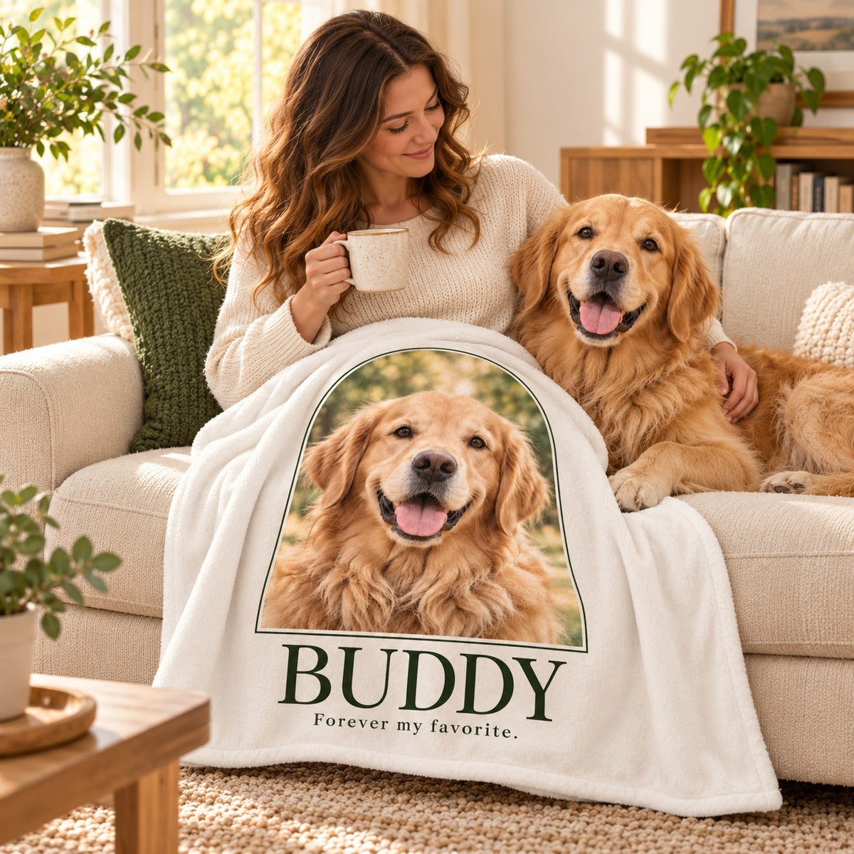 Custom Pet Photo Fleece Blanket — 40 × 30 in