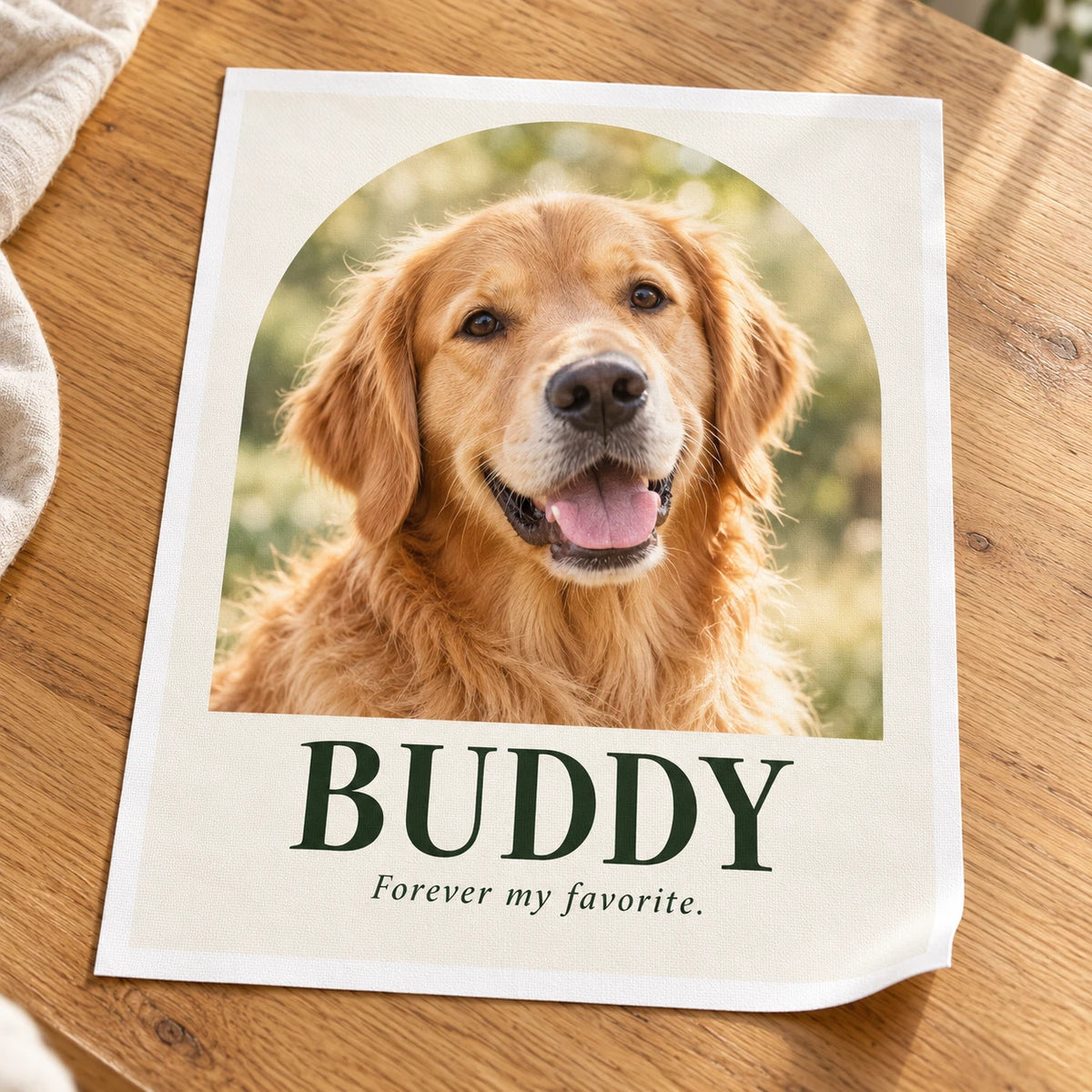 Custom Pet Portrait Canvas Print — 12 × 16 in