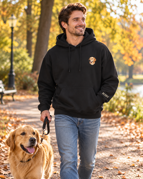 Personalized pet hoodie styling example