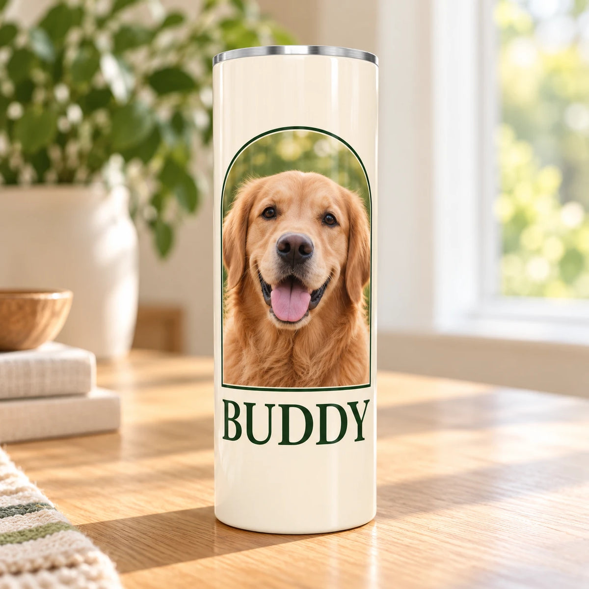 Custom Pet Photo Tumbler — 20 oz — personalized design example
